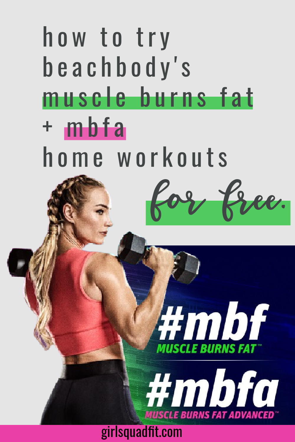 Muscle Burns Fat A Lifting and Cardio Home Workout Program Girl